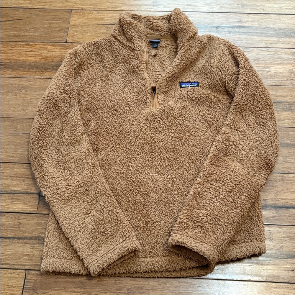 Patagonia Los Gatos 1/4 Zip Pullover Fuzzy Sweater Brown